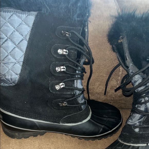 Women's Black Winter Boots - Picture 5 of 8